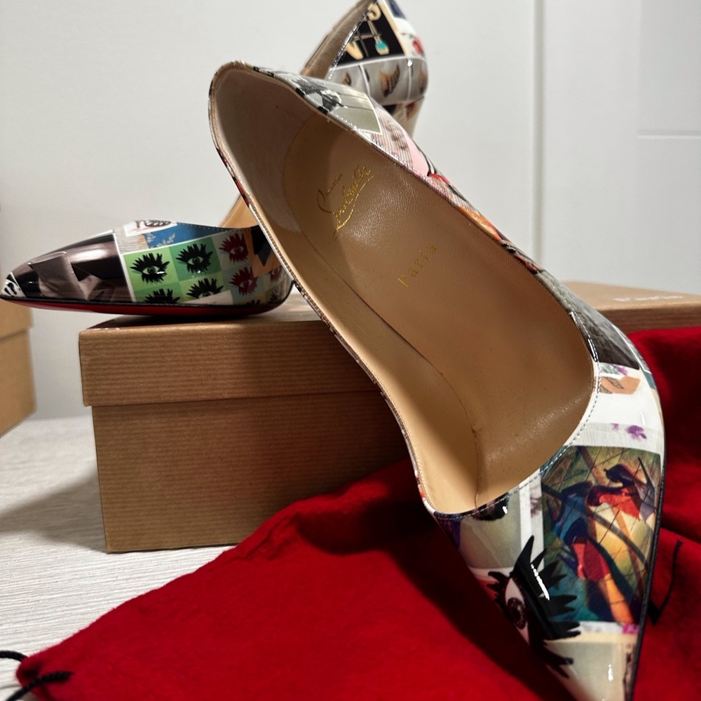 Christian Louboutin Pigalle Follies 100 Patent Collage Multi - size 41 - Picture 5 of 7